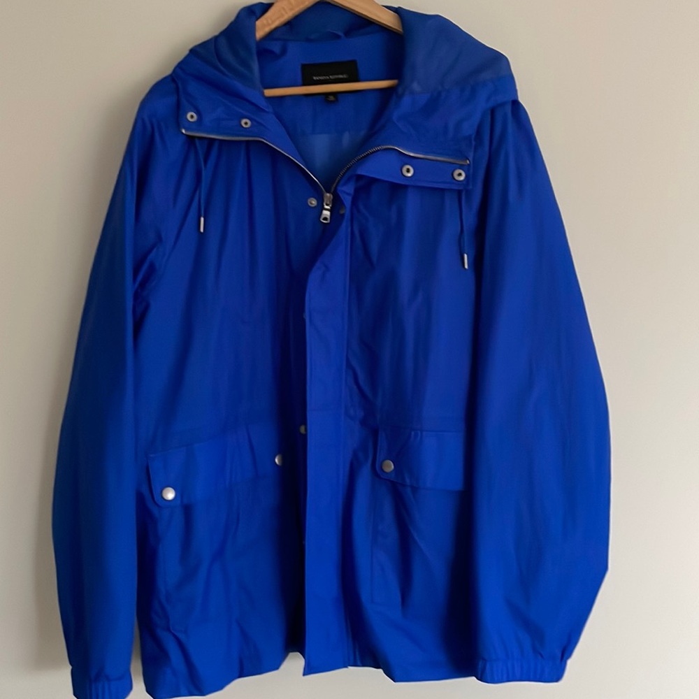 Banana Republic Factory Mens Raincoat Blue XL